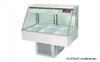 Woodson W.CFS23 - Cold Food Display STR Glass 3 Mod No Pans