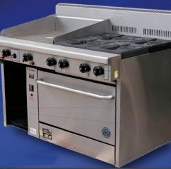 GOLDSTEIN 4 Burner 300mm Griddle Gas Oven PF-12G-4-28