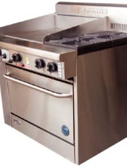 GOLDSTEIN 2 Burner 600mm Griddle Gas Oven PF-24G-2-28