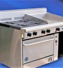 Goldstein 4 Burner Gas Oven 600mm Griddle PF-24G-4-28