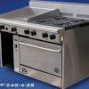 Goldstein PF-6-24GSA-2-28 800 Series 2x28 inch Static Gas Double Oven with 24 inch Griddle/Toaster-6 Burners