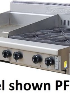 GOLDSTEIN: 610X20mm Griddle & 2 Burner Gas Cooktop - PFB24G2